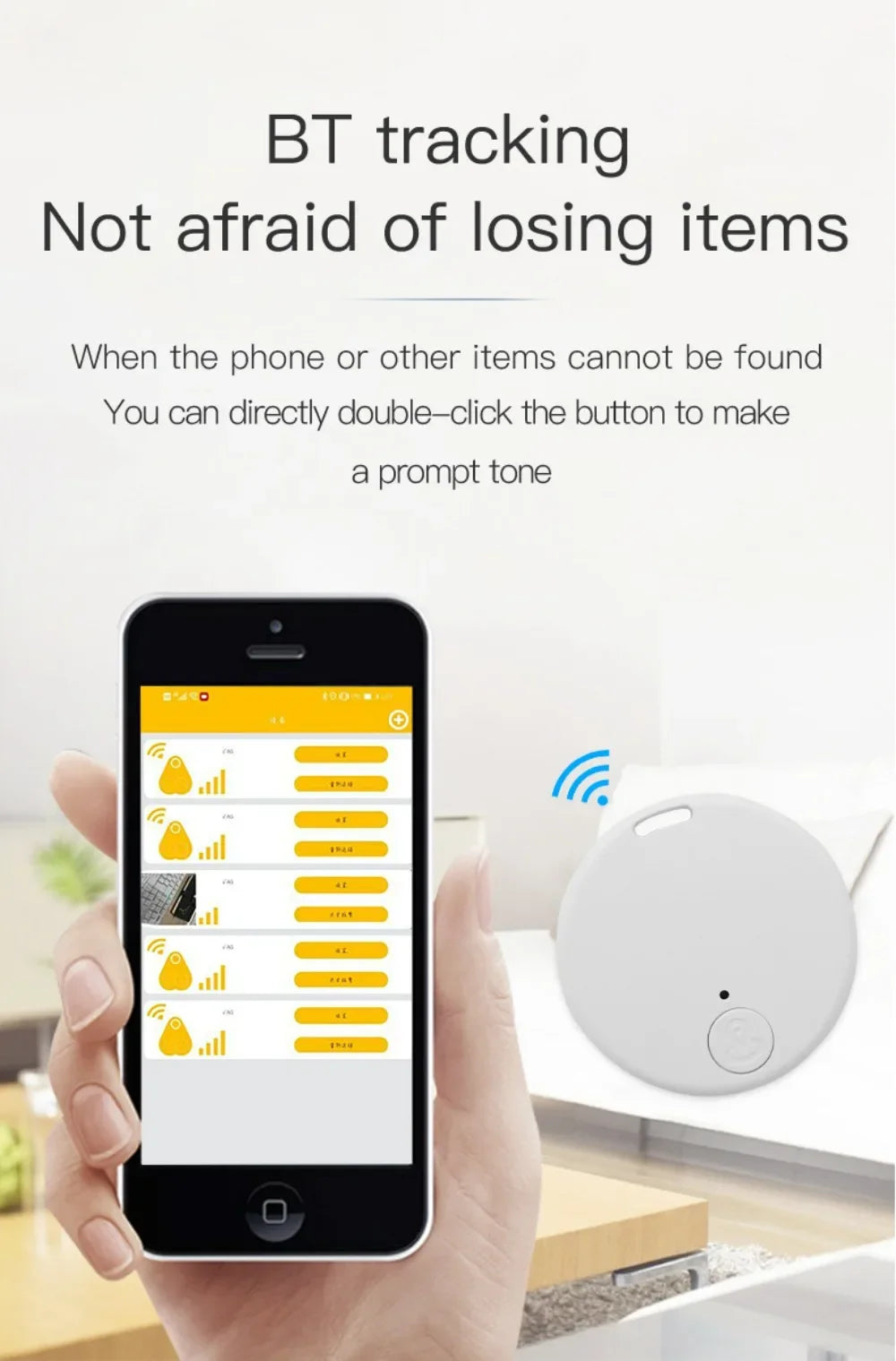 Mini Bluetooth GPS Tracker Anti Lost Smart Finder For Pet Kids Wallet Keys
