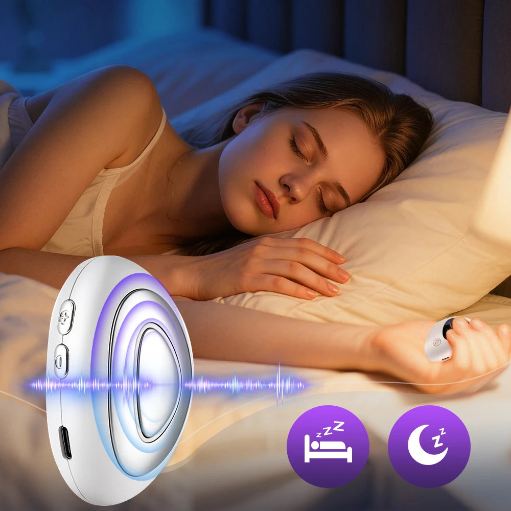 New Microcurrent Sleep Aid Device EMS Sleep Aid Machine Sleep Instrument for Insomnia Stress Anxiety Relief Palm Pulse Massager