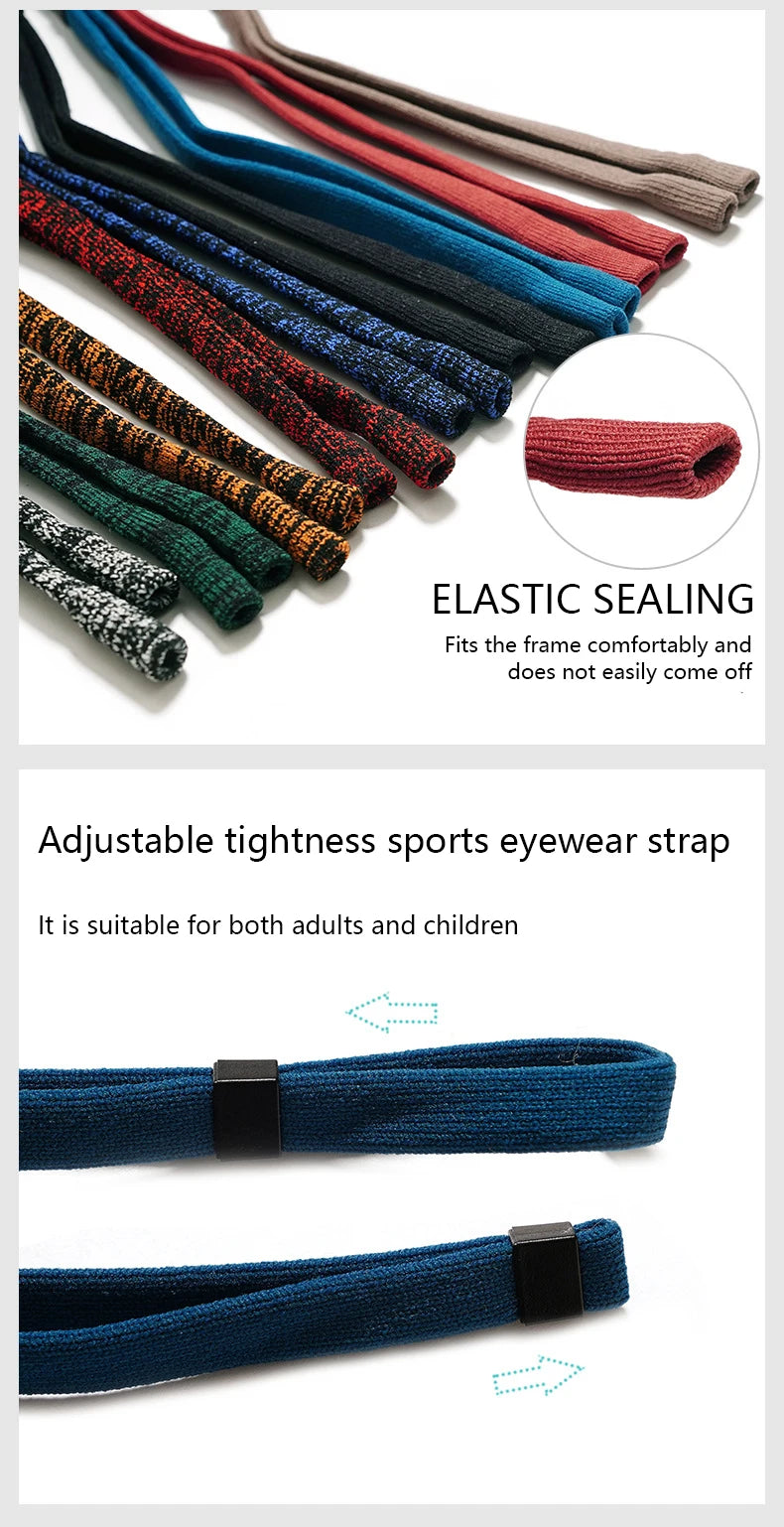 Soft Knit Adjustable Eyeglass Strap Anti Slip Sunglasses Neck Lanyard Retainer Cord For Sports Outdoor Reading Glasses Men Women