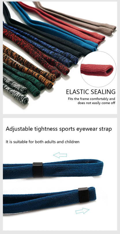 Soft Knit Adjustable Eyeglass Strap Anti Slip Sunglasses Neck Lanyard Retainer Cord For Sports Outdoor Reading Glasses Men Women