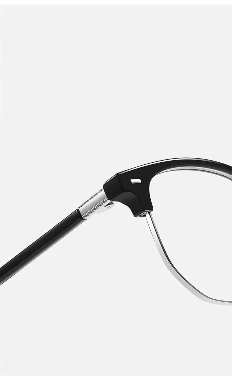 Fashion Unisex Square Plain Glasses for Men Women Metal Frame Glasses Polygon Eyeglasses Gentle Black anti Blue Light Glasses