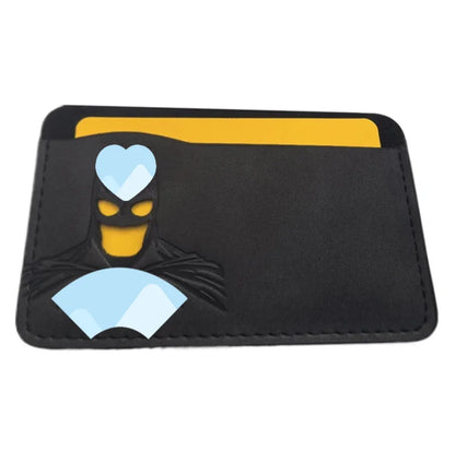 1 Leather Super Anime ID Card Holder Personalized Superhero Mask Card Case Gift