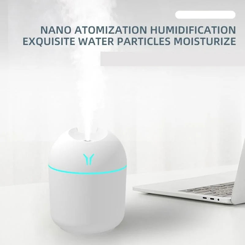 Atwfs 250ML Usb Mini Air Humidifier Essential Oil Diffuser Led Light Home Car