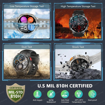 2026 New T-Rex3 Pro 1100mAh Battery Smart Watch GPS path 5ATM Waterproof Sports Run tracker Outdoors Compass Military Smartwatch