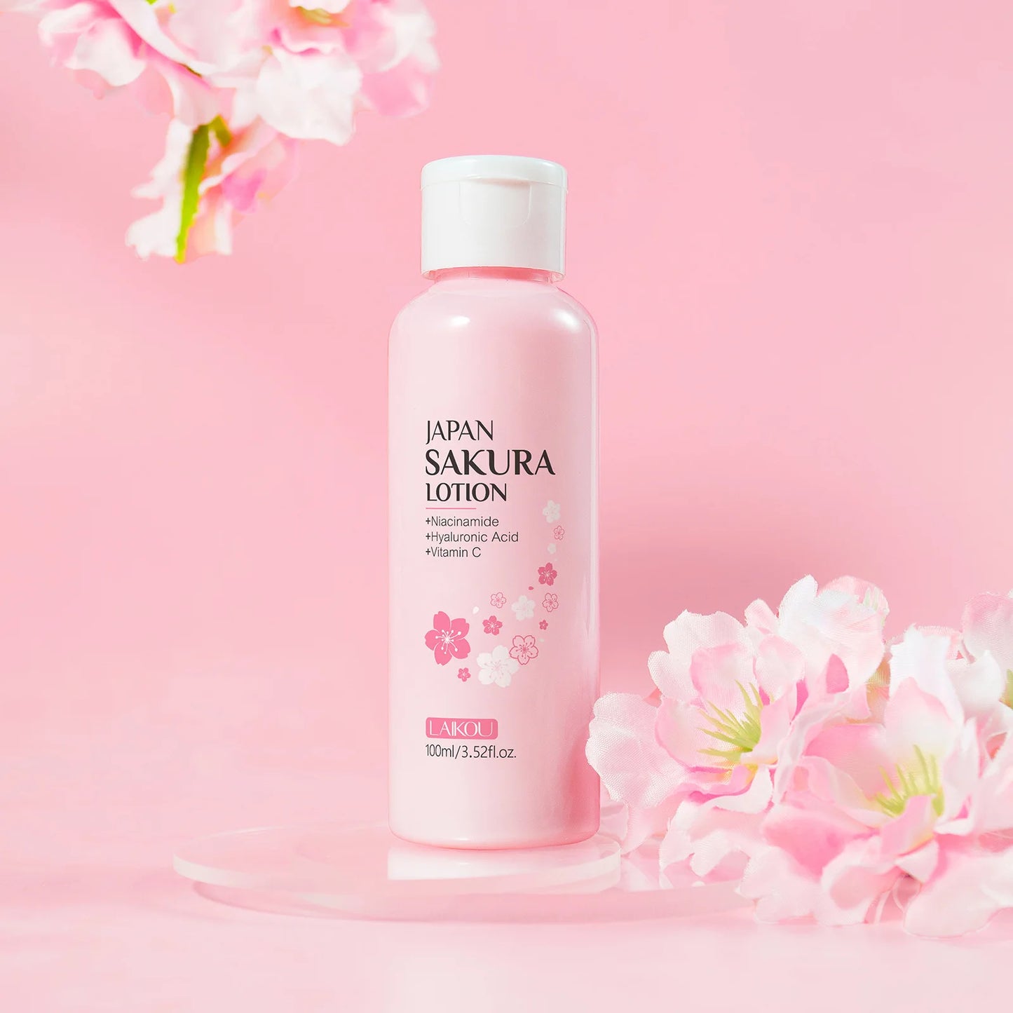 LAIKOU Sakura Face Lotion Moisturizing Essence  Shrink Pores Repairing  Improve Skin Elasticity  100ML