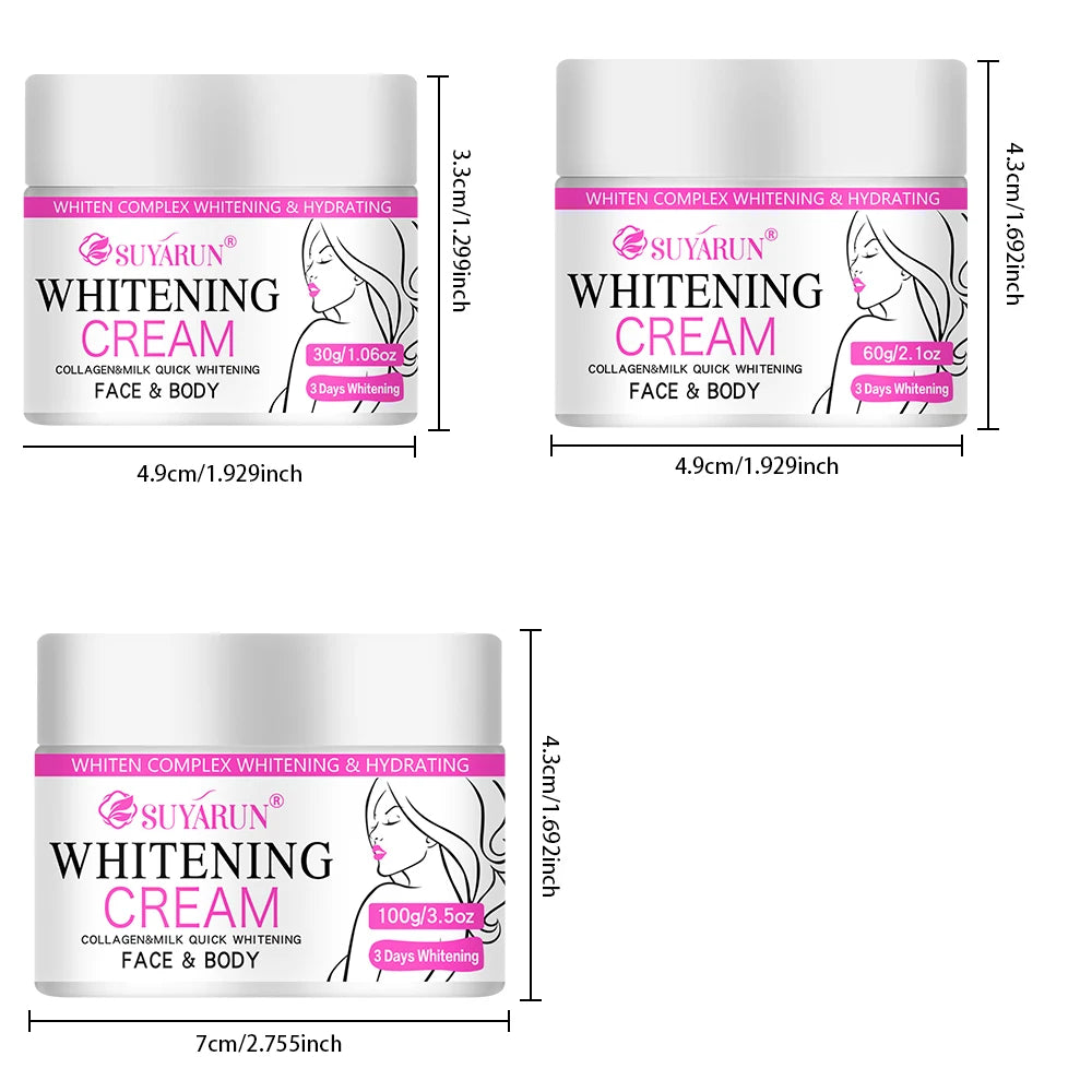 SUYARUN Christmas Gift Brightening Cream-Whitening Moisturizer for Glowing Skin, Festive Hydrating Skincare Set with Luxury Box.