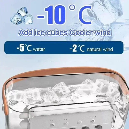 Mini 3 In 1 USB Air Cooler Portable Desk Humidifier Fan With LED Night Light