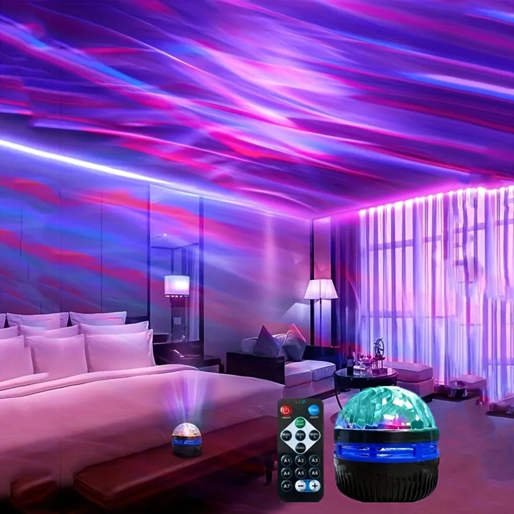 Aurora Crystal Projector Night Light with Remote Control | অরোরা ক্রিস্টাল প্রজেক্টর নাইট লাইট
