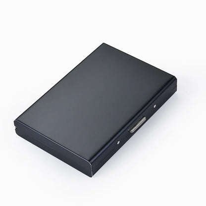 Stainless Steel RFID Anti-Theft Card Holder, Ultra Thin Anti-Demagnetization Metal Wallet, Portable Credit Purse for Men Women