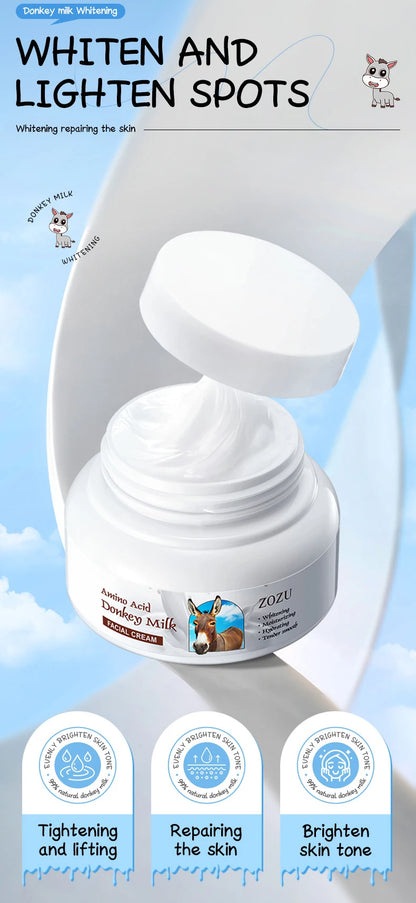 Donkey Milk Whitening Face Cream 120g Deep Hydration Anti-aging Brightening Nourish Skin Care Tender Skin Cream