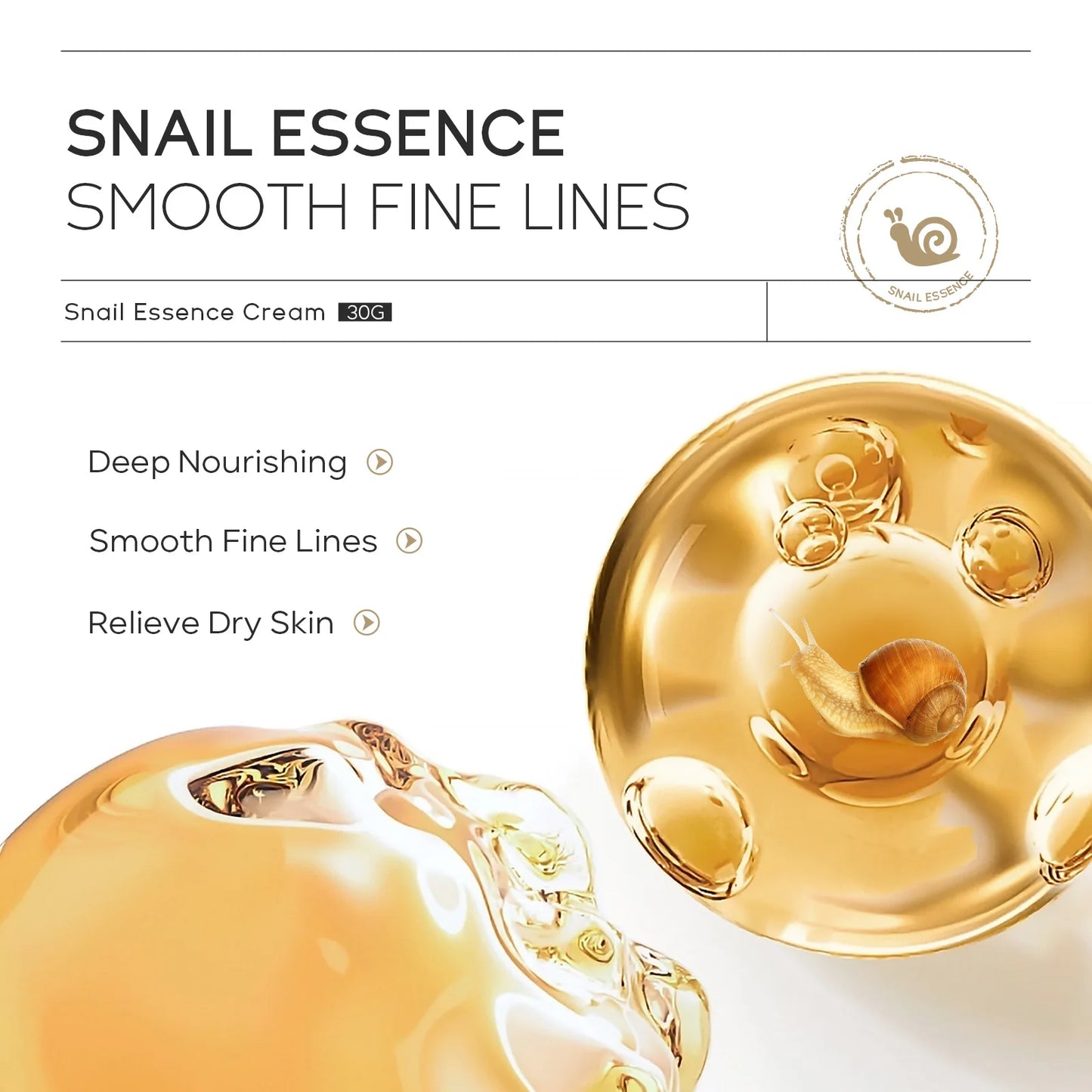 LAIKOU Snail Face Cream Hyaluronic Acid Moisturizing Cream Smoothing & Nourishing Serum Day Cream for Face Skin Care Products