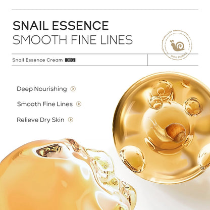 LAIKOU Snail Face Cream Hyaluronic Acid Moisturizing Cream Smoothing & Nourishing Serum Day Cream for Face Skin Care Products