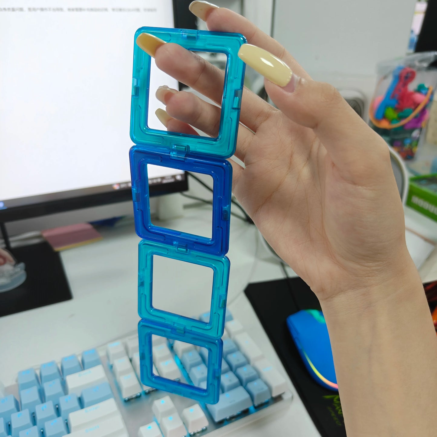 Magnetic Building Blocks DIY Magnets Toys Medium Size STEM Toys Construction Toys Learning Educational Magnet Toys