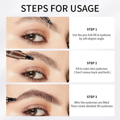 Waterproof Microblading Eyebrow Pencil Long Lasting Natural Brow Definer