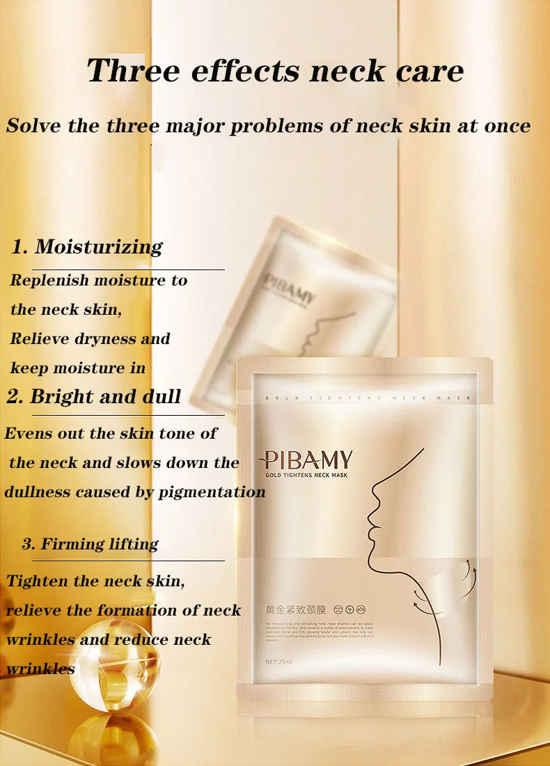 Gold Firming Neck Mask Moisturizing Nourishing Brightening Hydrating Neck skincare Masks Beauty Necks Skin Care Products