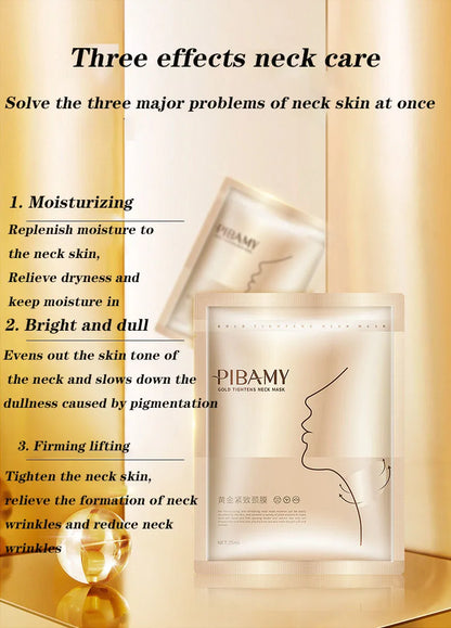 Gold Firming Neck Mask Moisturizing Nourishing Brightening Hydrating Neck skincare Masks Beauty Necks Skin Care Products