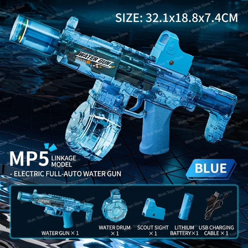 Electric Water Guns For Adults Powerful Squirt Automatic Water Suction Water Blasters Summer Outdoor Beach Toy For Boys Kid Gift