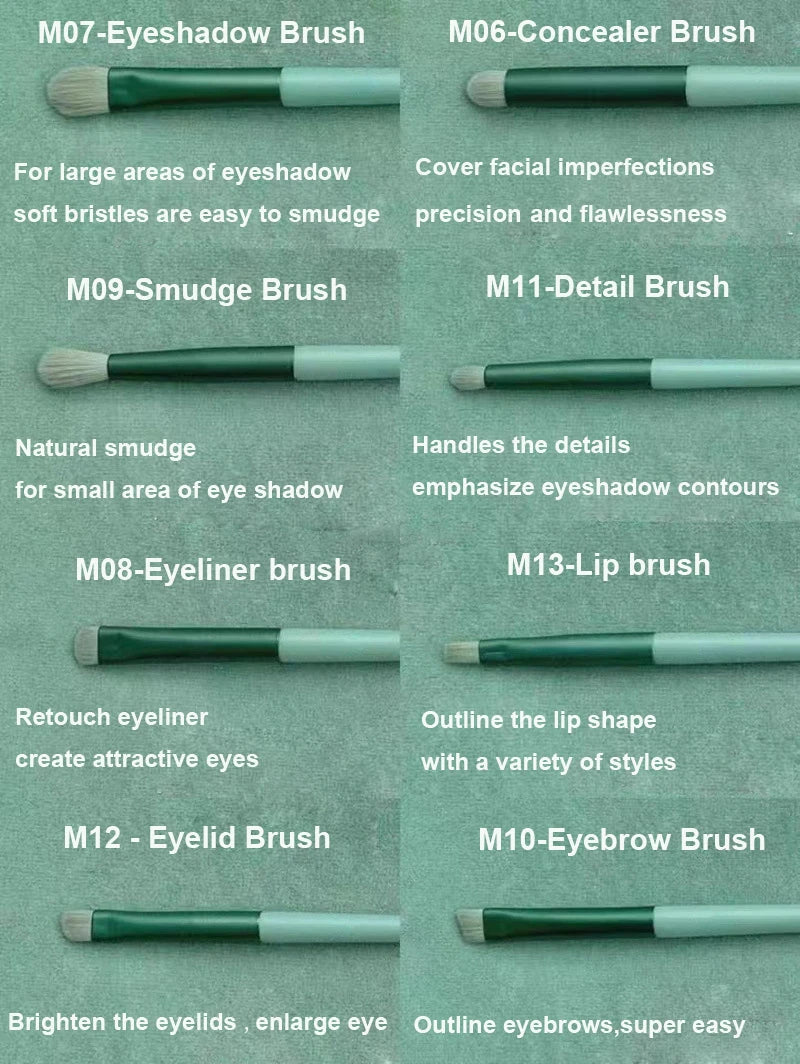 13 Piece Soft Makeup Brushes Set With Travel Case For Eye Face Cosmetics