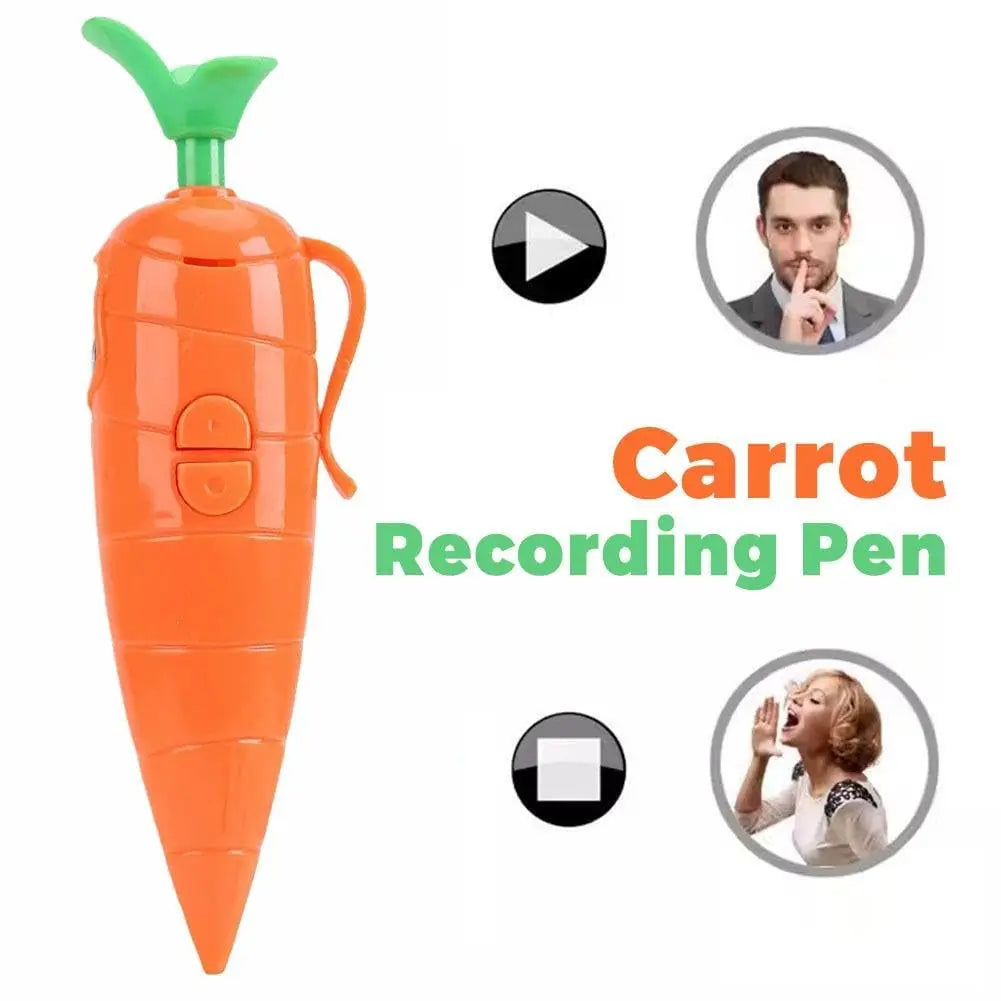 Multi Function Pen Carrot Funny Voice Recorder Pen Write Graffiti Cute Ballpoint Pen 2 in 1 Sound Recorder Gift For Student