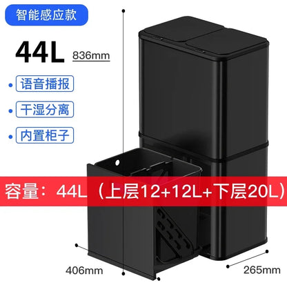 kitchen special induction smart garbage sorting trash can