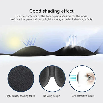 3D Soft Sleep Eye Mask For Men And Women Unisex Light Blocking Comfort Cover