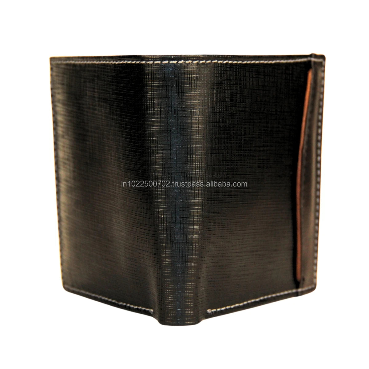 Men's Luxury Short RFID Wallet Genuine Leather with Open Closure Geometric Pattern Custom Logo Card Holder Gift Box Wholesale