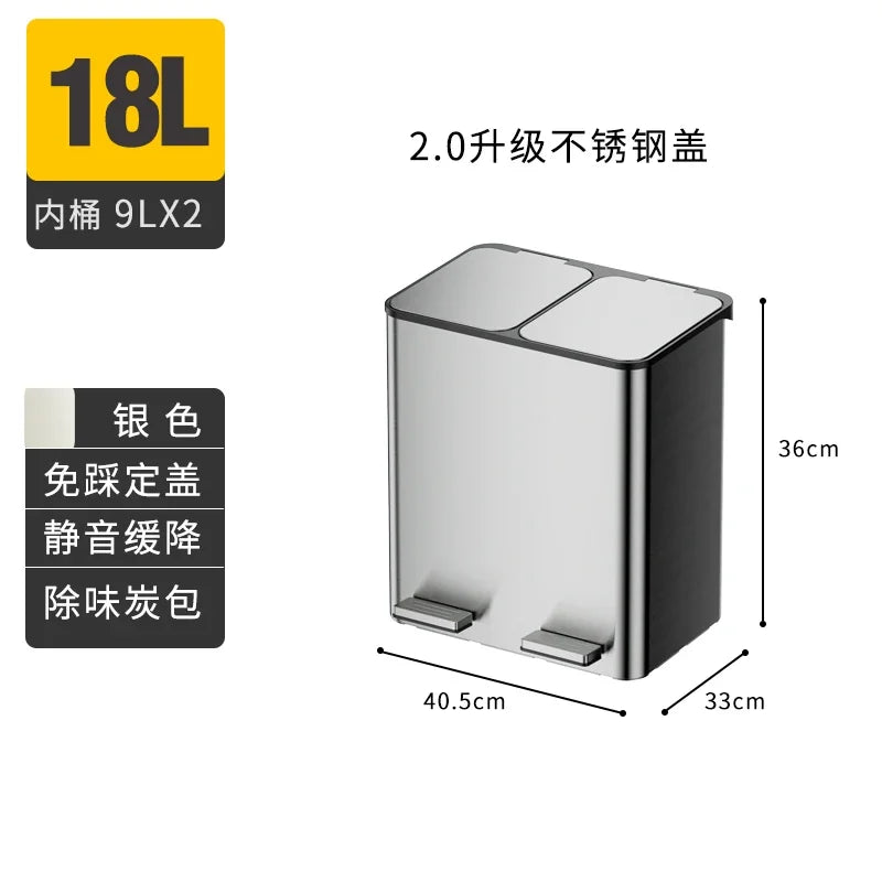 kitchen special induction smart garbage sorting trash can
