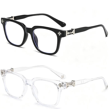 Classic 3Pcs Square Anti Blue Light Glasses For Men And Women Black & Transparent Frame Unisex Computer Wearing Women Glasses