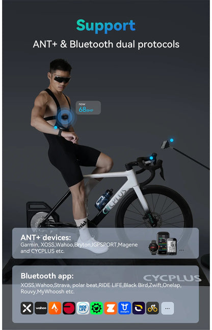 CYCPLUS Heart Rate Sensor Armband Wrist Chest Belt Bluetooth ANT+ Fitness Monitor for Garmin Wahoo GPS Bike Computer