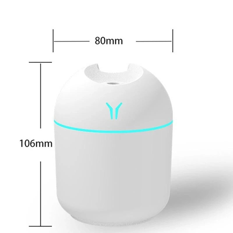 Atwfs 250ML Usb Mini Air Humidifier Essential Oil Diffuser Led Light Home Car