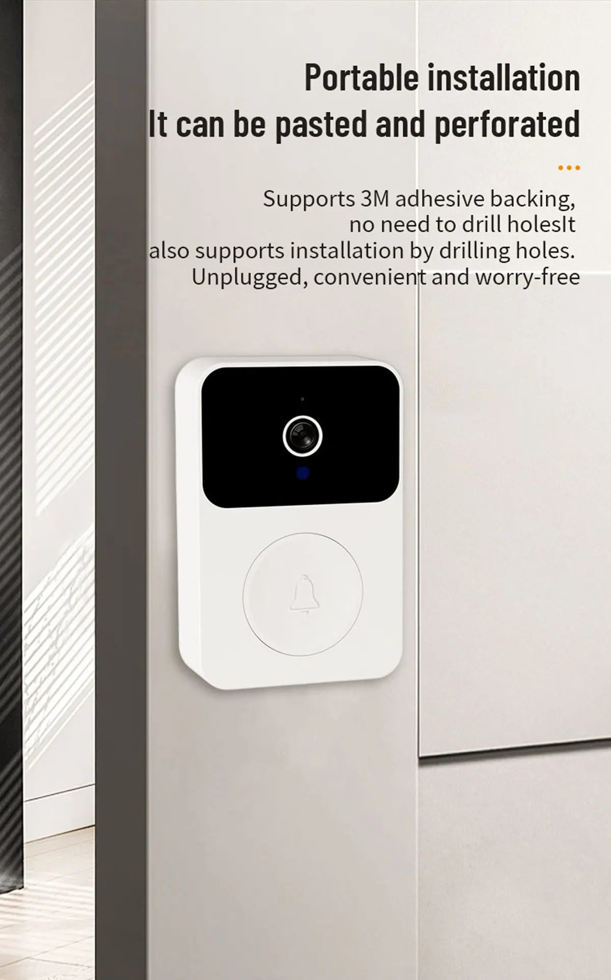 WIFI Video Doorbell Camera Wireless IR Night Vision Smart Home Security HD Door Bell Two Way Intercom Voice Change For Home