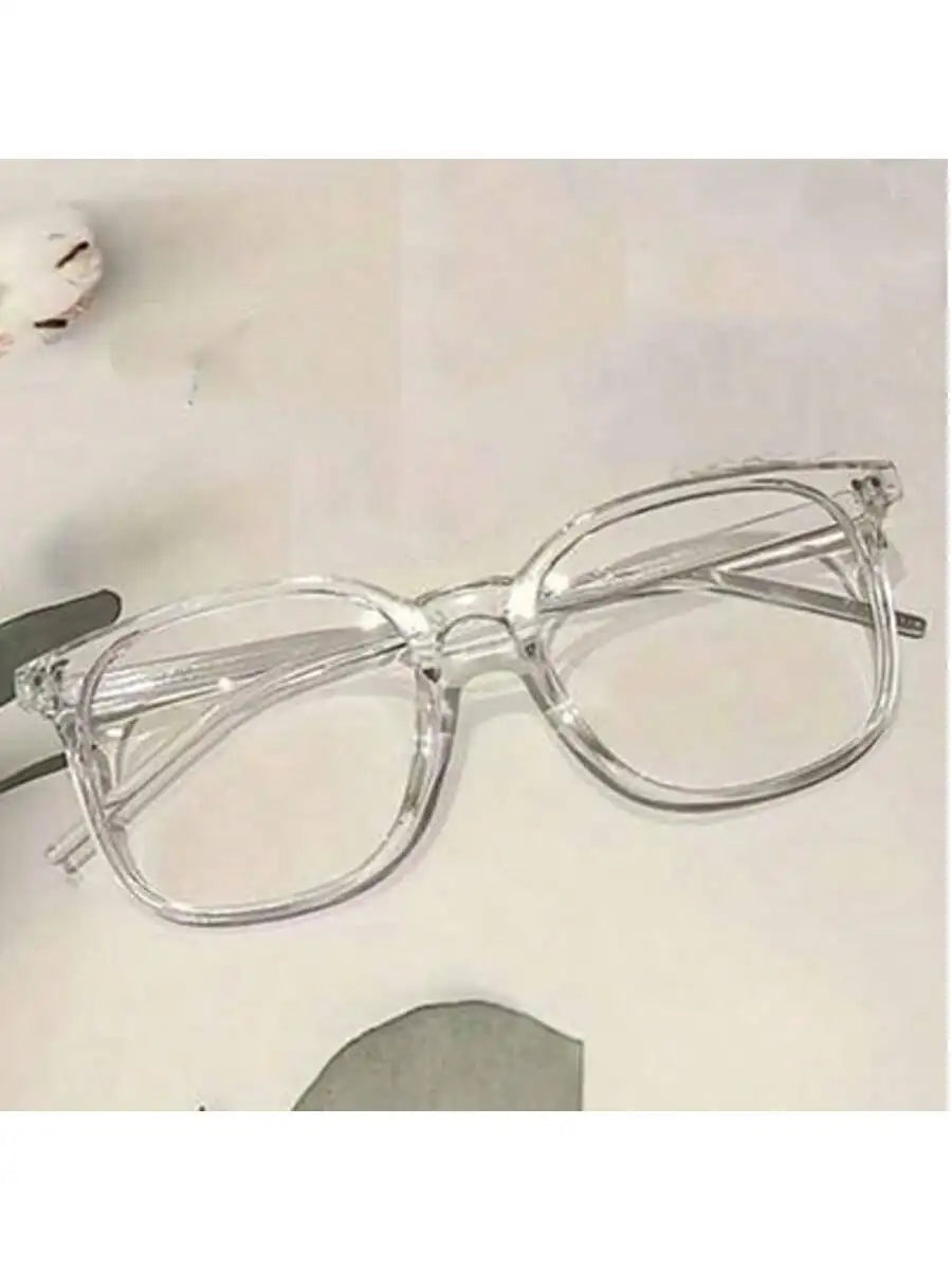 1/2/3 Pairs of Universal Fashion Glasses, Square-Framed Glasses, Fashionable Campus Style, Clear Black Frame, Back to School
