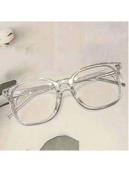 1/2/3 Pairs of Universal Fashion Glasses, Square-Framed Glasses, Fashionable Campus Style, Clear Black Frame, Back to School