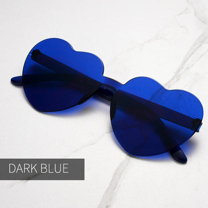 Clearance_Free shipping 2023 Candy color heart shape ocean personality Frameless Children's Sunglasses Fashion Candy Love Sungla