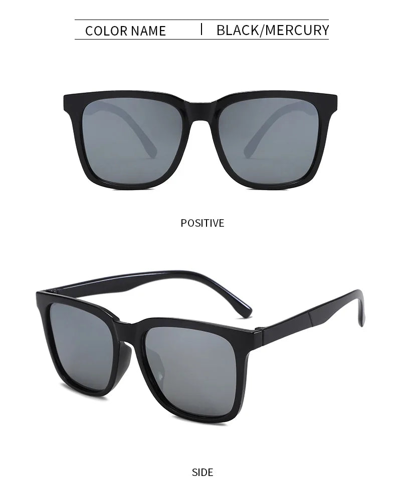 Retro Sunglasses For Men Korean Style Outdoor Square Sunglasses Driving Mercury Women Sunscreen Glasses Lens UV400