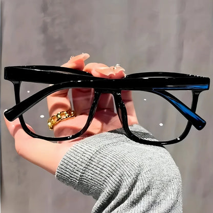 1/2/3 Pairs of Universal Fashion Glasses, Square-Framed Glasses, Fashionable Campus Style, Clear Black Frame, Back to School
