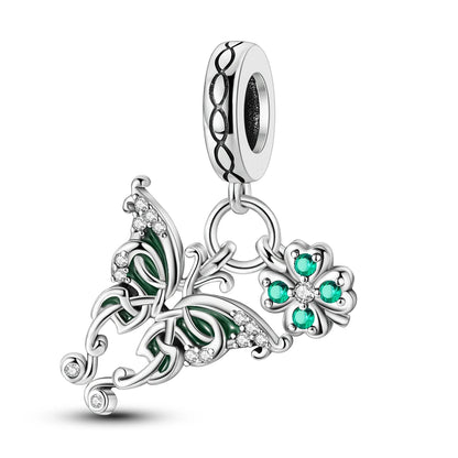 Colorful 925 Silver Plated Butterfly Zircon Charm Bead For Diy Bracelets