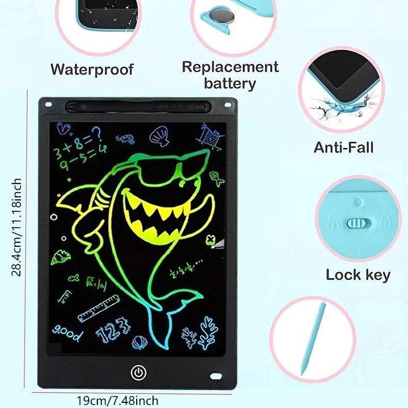 12 Inch LCD Drawing Tablet Handwriting Tablet Electronic Writing Board Doodle Board Educational Toys For 3-12 Years Kids Gifts