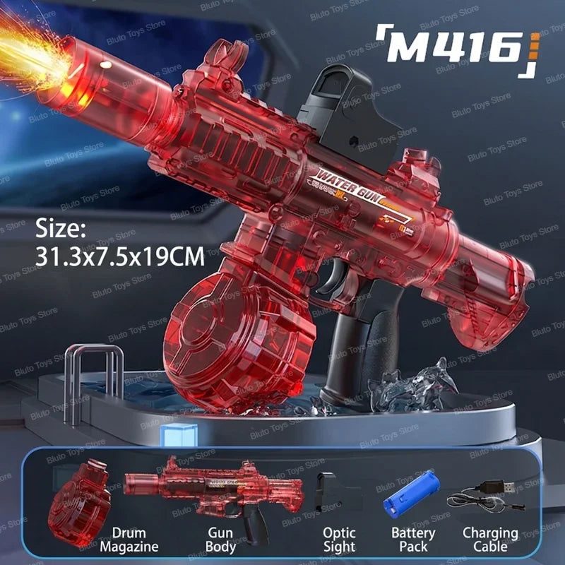 Electric Water Guns For Adults Powerful Squirt Automatic Water Suction Water Blasters Summer Outdoor Beach Toy For Boys Kid Gift