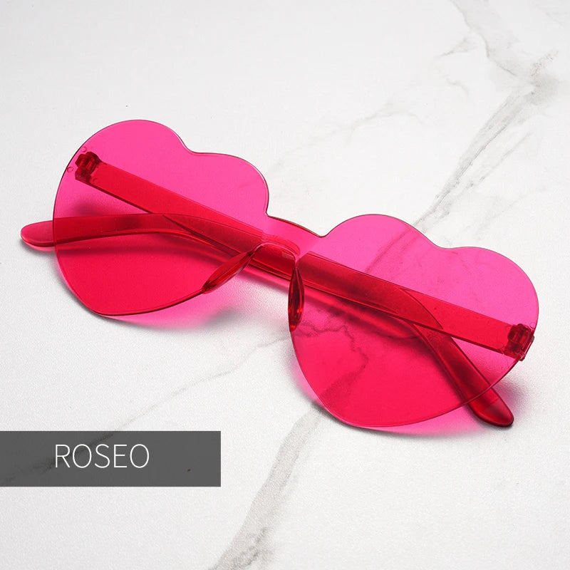 Clearance_Free shipping 2023 Candy color heart shape ocean personality Frameless Children's Sunglasses Fashion Candy Love Sungla