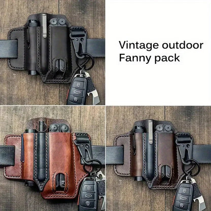 Multi-Tool Leather Waist Bag