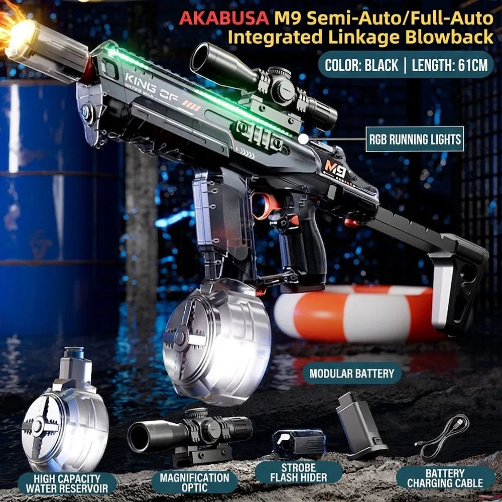 Electric Water Guns For Adults Powerful Squirt Automatic Water Suction Water Blasters Summer Outdoor Beach Toy For Boys Kid Gift