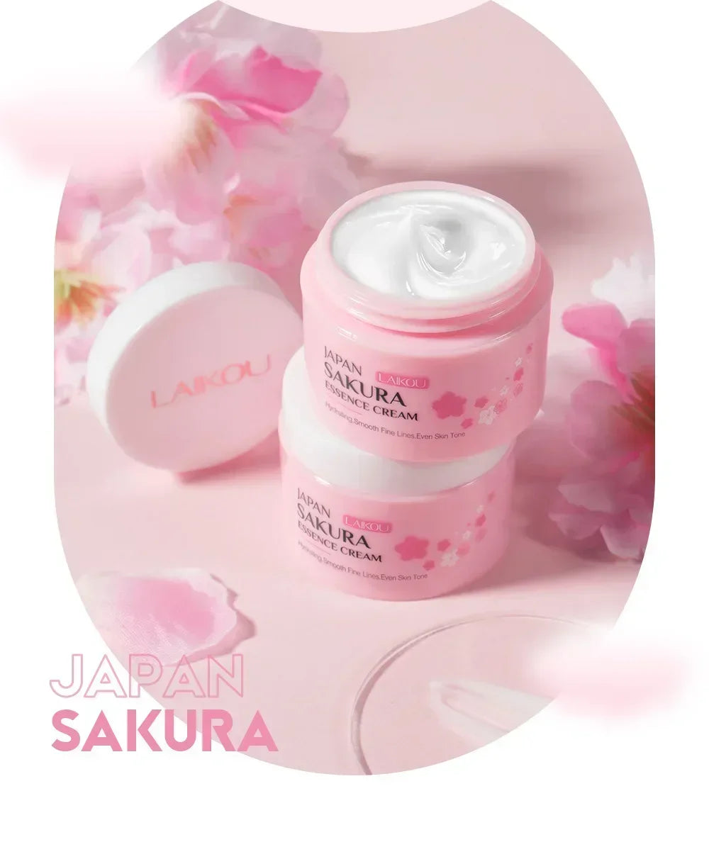 LAIKOU Japan Sakura Face Cream Smoothing Moisturizer Whitening Nourishing Oil Control Skin Care 25g