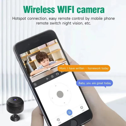 WiFi Monitoring Camera Wireless Video Recorder Security Protection HD Mini Camera Smart Home Monitoring Camera For Infants Pets