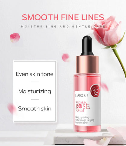 LAIKOU Bulgaria Rose Face Serum Facial Original Nourish Essense Brightening Rejuvenation Deep Moisturizing Serum Skin Care 30ml
