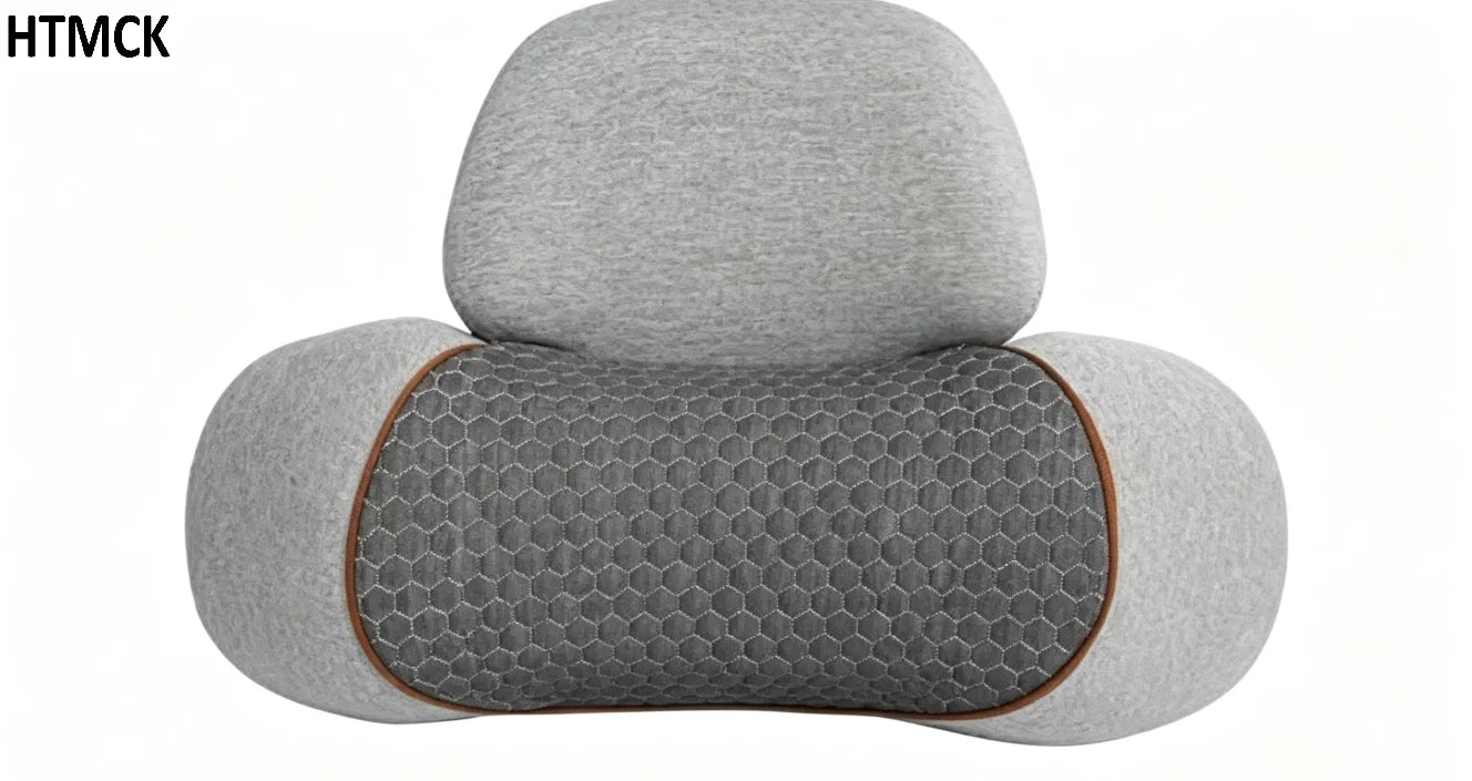 Portable U-Shape Cervical Massage Cushion Heat Vibration Neck Pillow for Travel Office Pain Relief