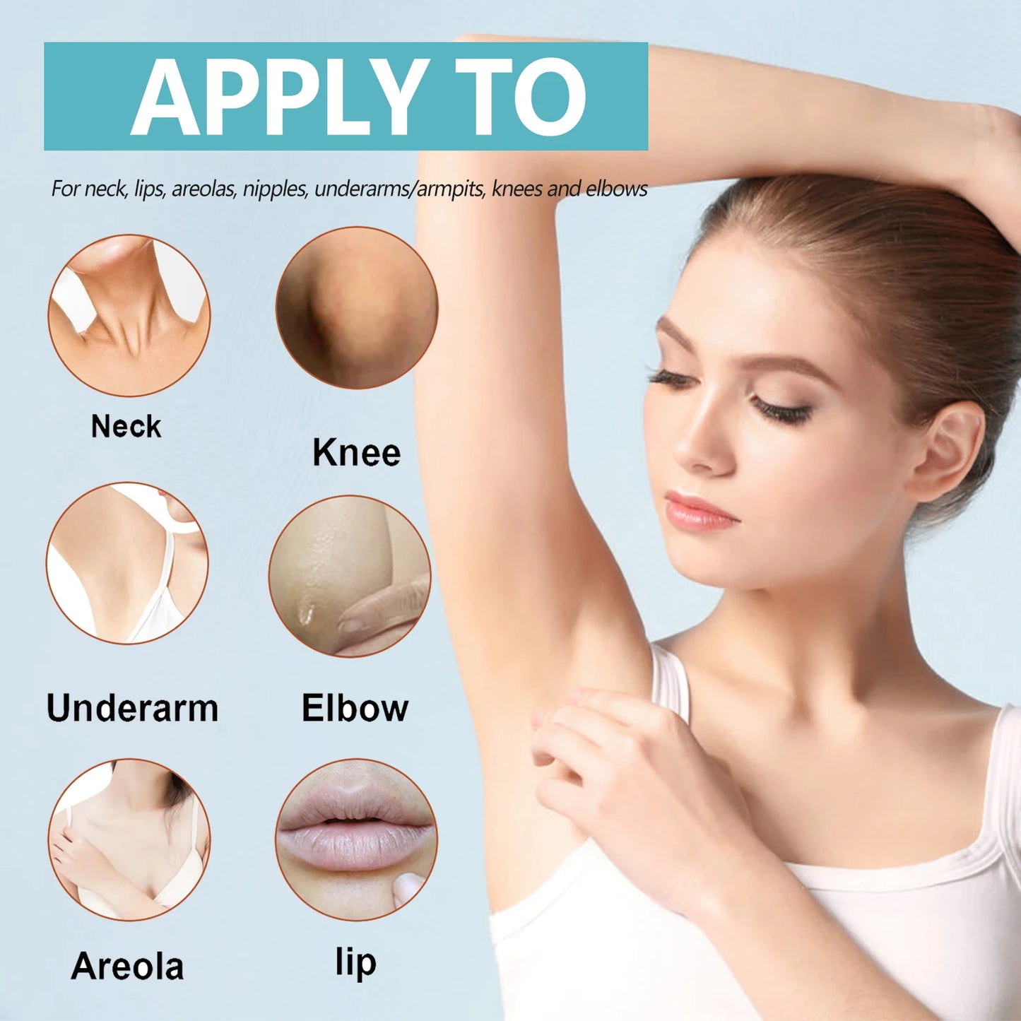 Whitening Cream Brightening Skin for Dark Skin Lightening Neck Arm Knee Joint Underarm Elbow Moisturizing Body Care Products