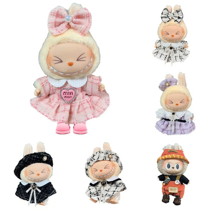 17cm Fashion Doll labubu Clothing Accessories Set Suitable for Boys Cute Plush  Doll Clothes Suitable for Fashion
