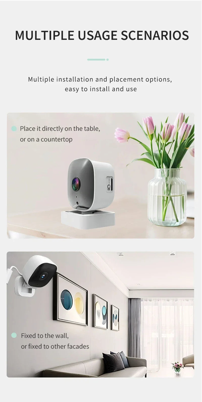 2.4/5GHz WiFi Window Camera 3MP Full Color Night Vision Indoor Security Mini Camera Replaces Outdoor Through Glass Window 2026