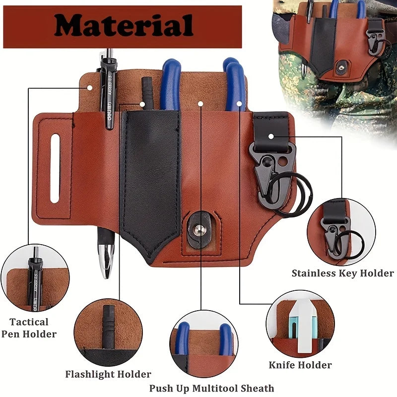 Multi-Tool Leather Waist Bag